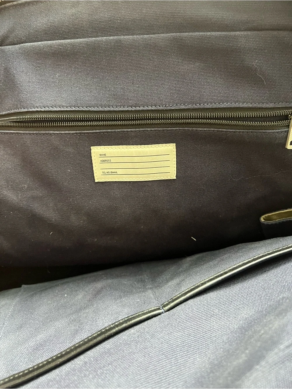 Jack Spade Leather and Camo Canvas Briefcase